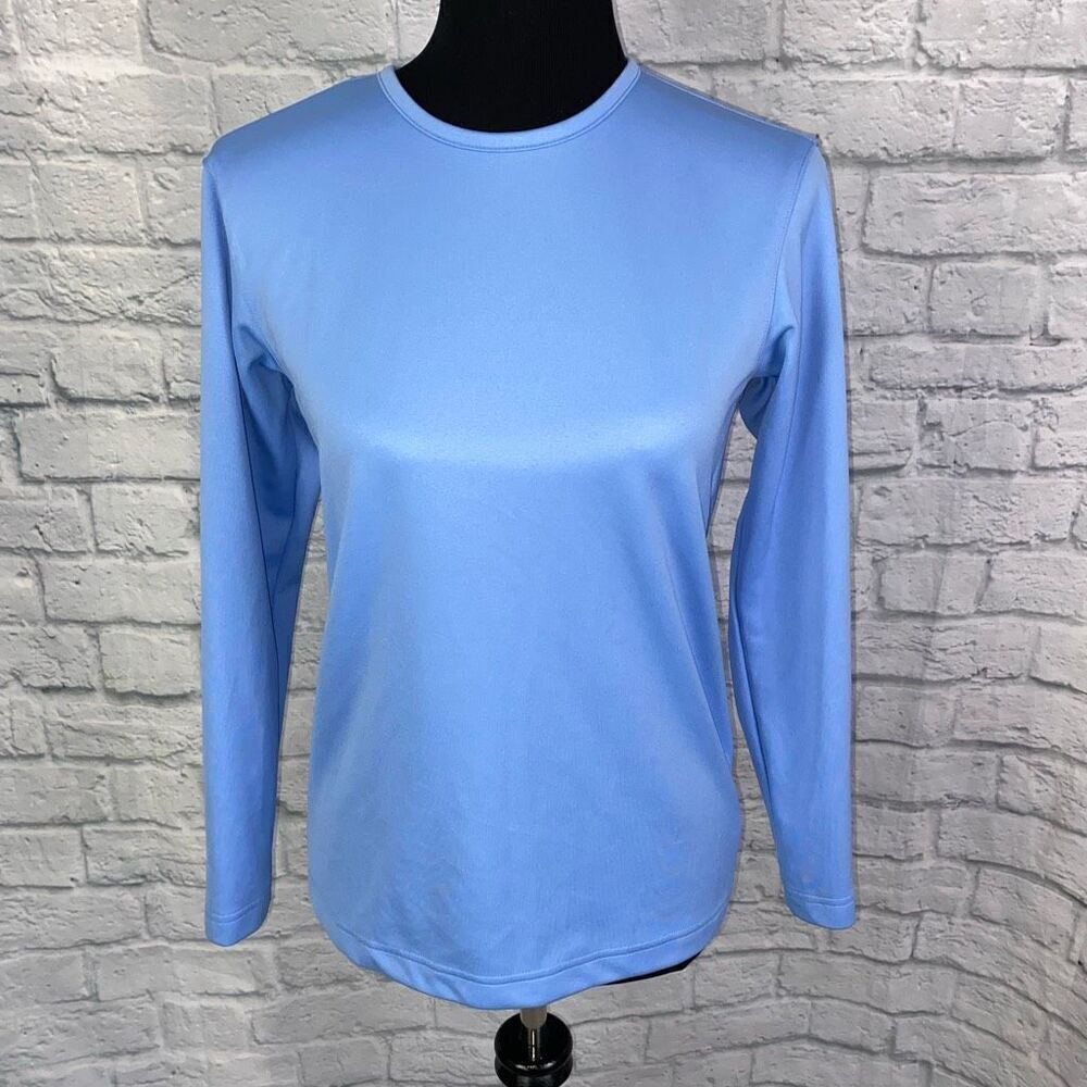 Spyder scoopneck Longsleeve dri fit activewear top blue sz XL women